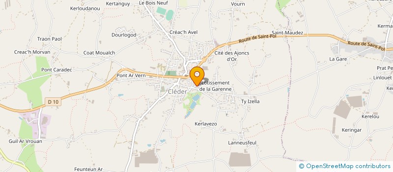 localisation de l'entreprise ASS HERMINE CLEDEROISE à CLEDER