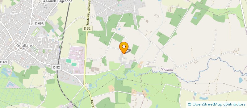 localisation de l'entreprise ASS HIRONDELLES SOULLANDAISES  FOOTBALL  SOULLANS