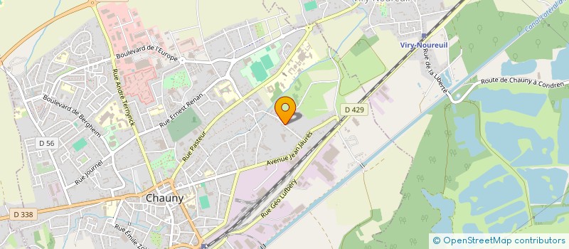 localisation de l'entreprise ASS HUMAINE ET HIPPIQUE DE CHAUNY à CHAUNY