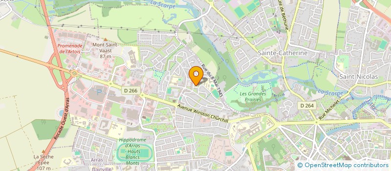 localisation de l'entreprise ASS HUMANISATION ACCUEIL SOINS ENFANTS à ARRAS