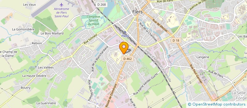 localisation de l'entreprise ASS HUMANITAIRE DES ELEVES INFIRMIERS DE FLERS à FLERS