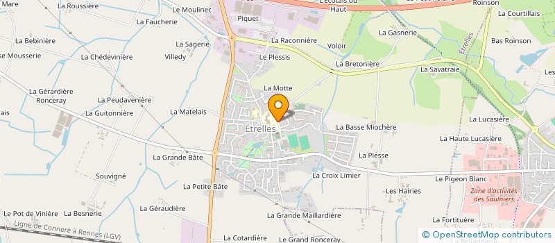 localisation de l'entreprise ASS HYACINTHE HEVIN  ETRELLES