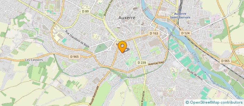 localisation de l'entreprise ASS ICAUNAISE HYGIENE POPULAIRE à AUXERRE