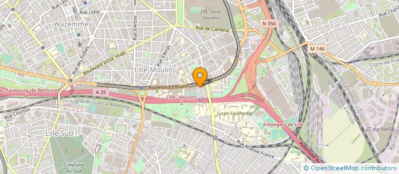 localisation de l'entreprise ASS  IMAX  LILLE