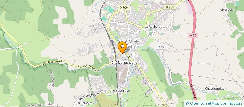 localisation de l'entreprise ASS IMM0BILIERE LA COLAGNE  SAINT-CHELY-D'APCHER
