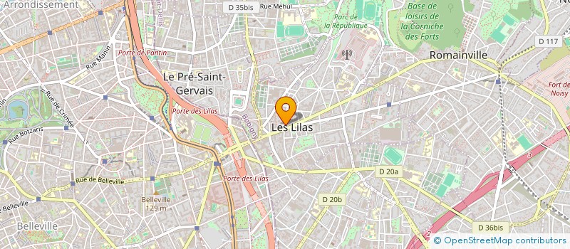 localisation de l'entreprise ASS IMMOBILIERE DES LILAS à LES LILAS