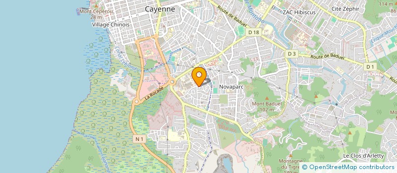 localisation de l'entreprise ASS. INFIRMIERS ANESTHESISTES GUYANE  CAYENNE