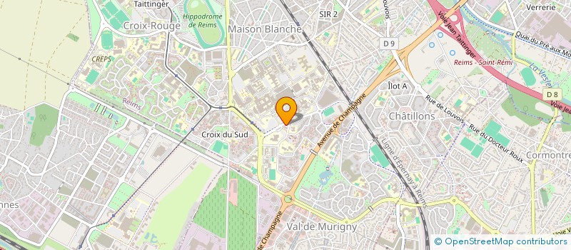 localisation de l'entreprise ASS INFO FORM EVAL RECH PATHOLOGIE CARDI  REIMS