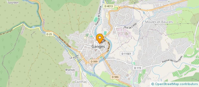 localisation de l'entreprise ASS INFO SANTE INCENDIE SECOURS à GANGES
