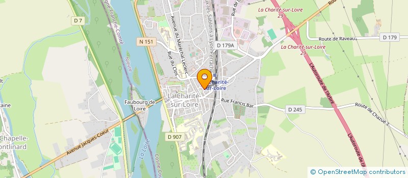 localisation de l'entreprise ASS INFORMATION AIDE SERVICES à LA CHARITE-SUR-LOIRE
