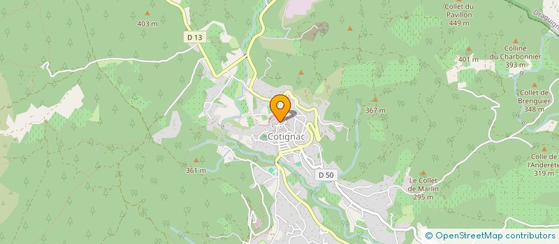 localisation de l'entreprise ASS  INFORMATIQUE POUR TOUS  COTIGNAC