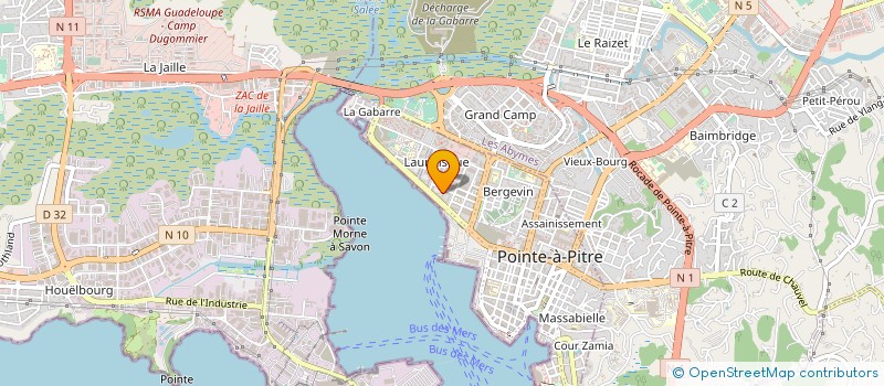 localisation de l'entreprise ASS INFOS SOCIALES DES SOURDS ADULTES à POINTE-A-PITRE