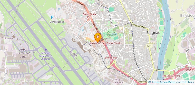 localisation de l'entreprise ASS INITIATIVES CONS DU COM EXT M PYREN.  BLAGNAC