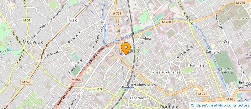 localisation de l'entreprise ASS INSERT FORMAT DEMANDEUR EMPLOI INDUS à ROUBAIX