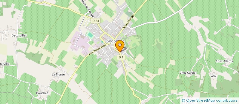 localisation de l'entreprise ASS INSERTION INTERIM SALARIES AGRICOLES  SEGONZAC