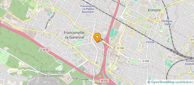 localisation de l'entreprise ASS INST ENSEIGN PARA MEDICAL ET SOCIAL à FRANCONVILLE