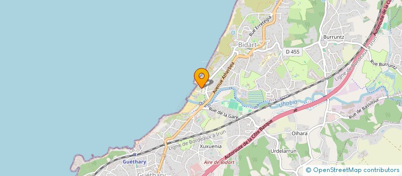 localisation de l'entreprise ASS INSTITUT HELIO MARIN DOCTEUR PEYRET  BIDART