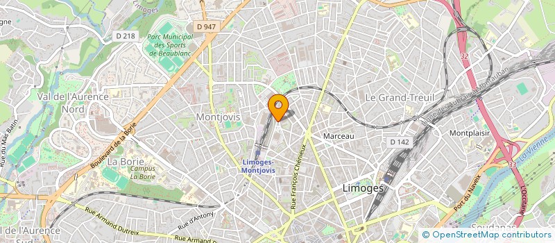 localisation de l'entreprise ASS INTERACTIF à LIMOGES