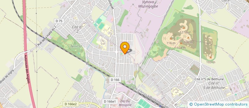 localisation de l'entreprise ASS INTERCOMM DEPT SOCIAL CITE BREBIS  BULLY-LES-MINES