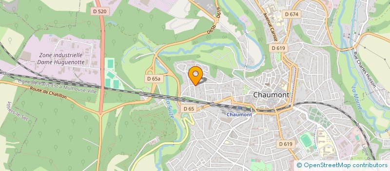 localisation de l'entreprise ASS INTERENTREPRISES MEDECINE DU TRAVAIL à CHAUMONT