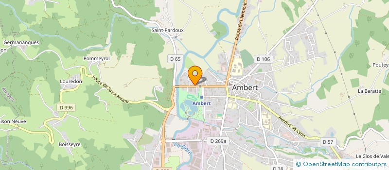 localisation de l'entreprise ASS INTERM DOMICILE SERVICES PUY DE DOME à AMBERT