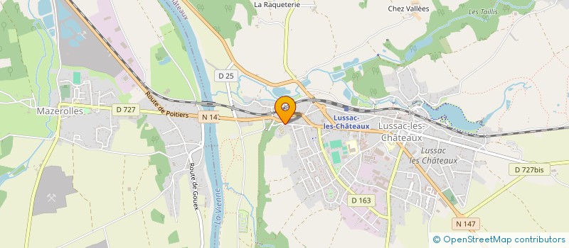 localisation de l'entreprise ASS INTERMEDIAIRE ACTISERVICES VAL DE VIENNE à LUSSAC-LES-CHATEAUX