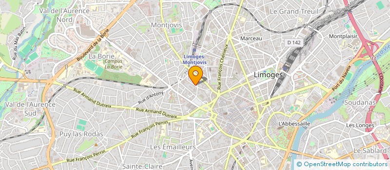 localisation de l'entreprise ASS INTERMEDIAIRE COUP D'MAIN à LIMOGES