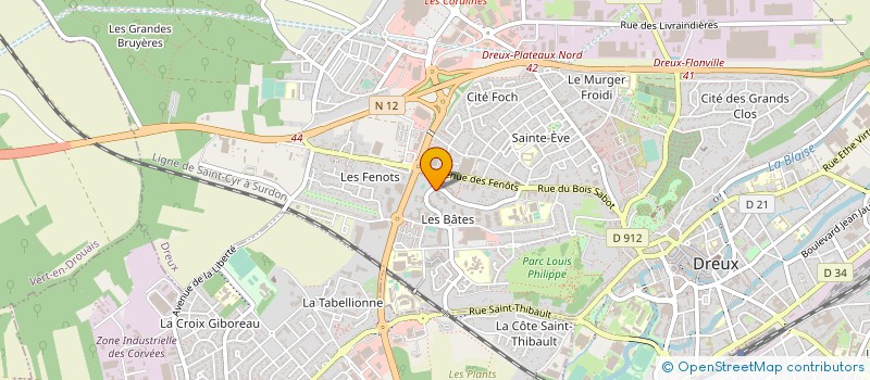 localisation de l'entreprise ASS INTERMEDIAIRE LA PETITE RUCHE à DREUX