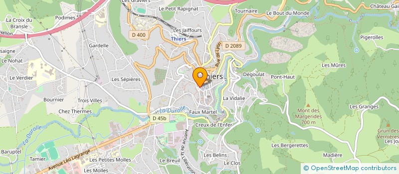 localisation de l'entreprise ASS INTERMEDIAIRE PASSERELLE  THIERS