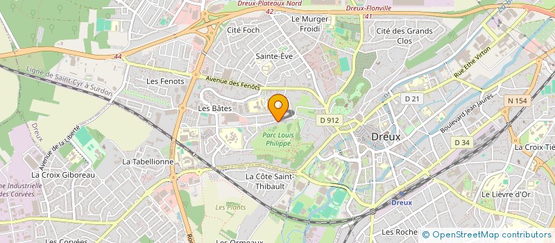 localisation de l'entreprise ASS INTERNATIONALE JEUNES DES CHAMARDS à DREUX