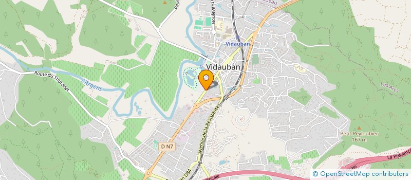 localisation de l'entreprise ASS INTERPROF DES VINS DE PAYS DU VAR  VIDAUBAN