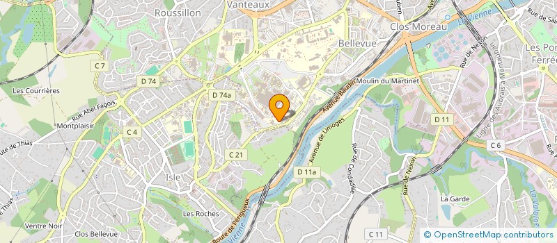 localisation de l'entreprise ASS INTERPROFES SECTION LAITIERE à LIMOGES