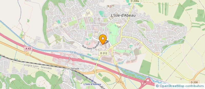 localisation de l'entreprise ASS ISERE MOB SPORT à L'ISLE-D'ABEAU