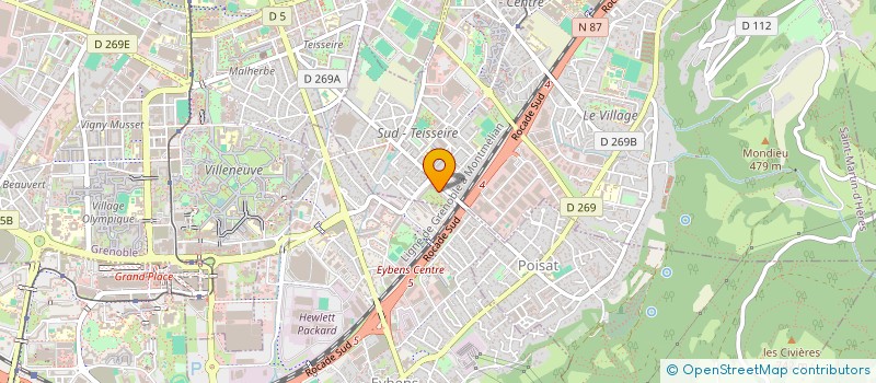 localisation de l'entreprise ASS ISERE SPORT ASSIST RADIO à SAINT-MARTIN-D'HERES