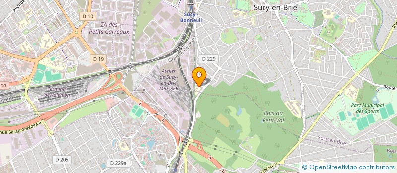 localisation de l'entreprise ASS JARDIN EDUCAT LEVALLOIS  SUCY-EN-BRIE