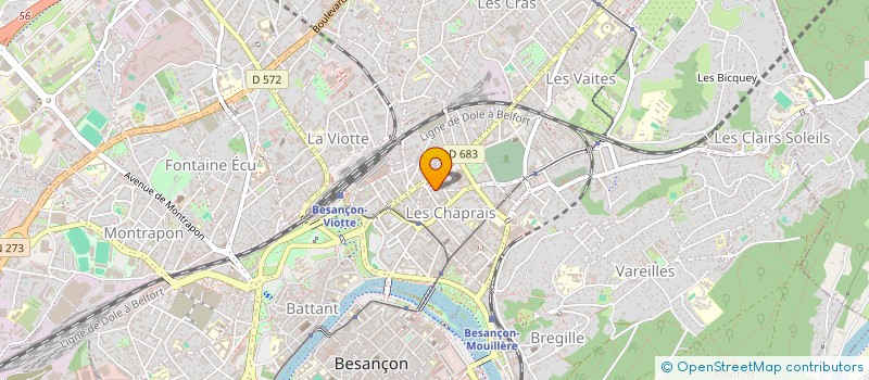 localisation de l'entreprise ASS JARDINS FAMILIAUX DE BESANCON  BESANCON