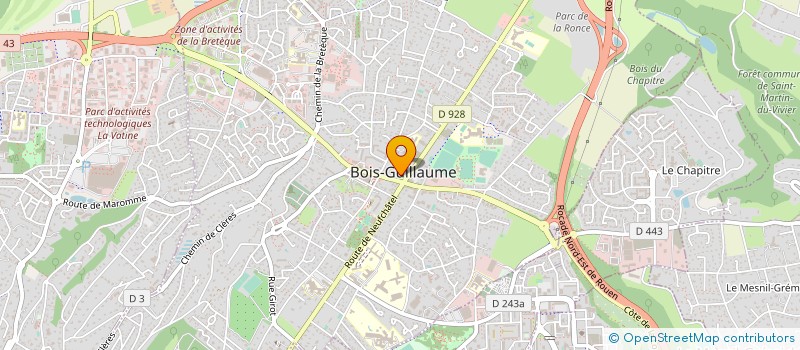 localisation de l'entreprise ASS  JARDINS OUVRIERS FAMILIAUX  BOIS GUILLAUME à BOIS-GUILLAUME