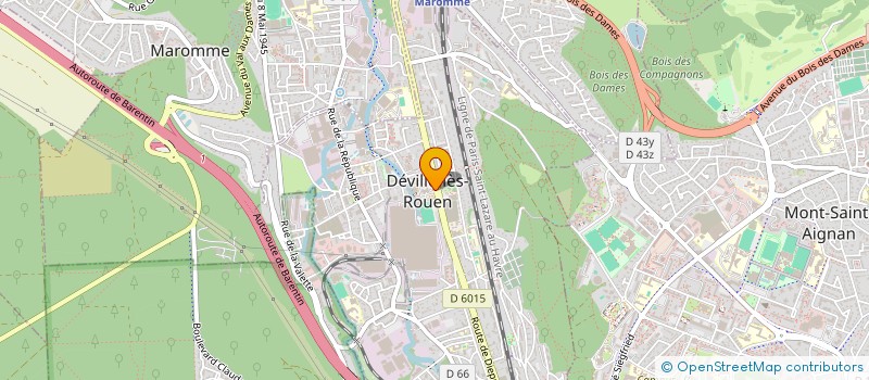 localisation de l'entreprise ASS JARDINS OUVRIERS FAMILIAUX DEVILLE  DEVILLE-LES-ROUEN