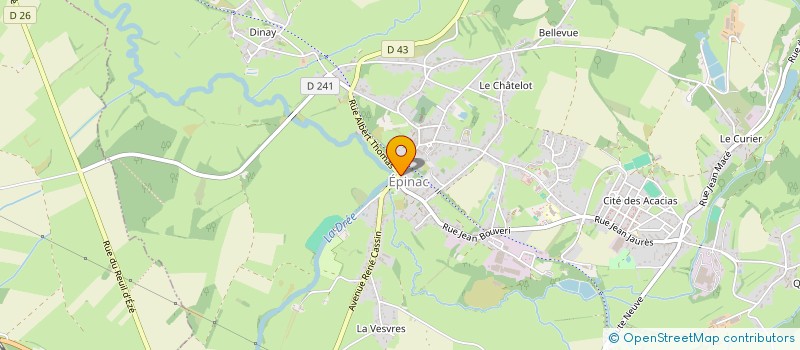 localisation de l'entreprise ASS JEAN COLLIN POUR PERSONNES AGEES  EPINAC