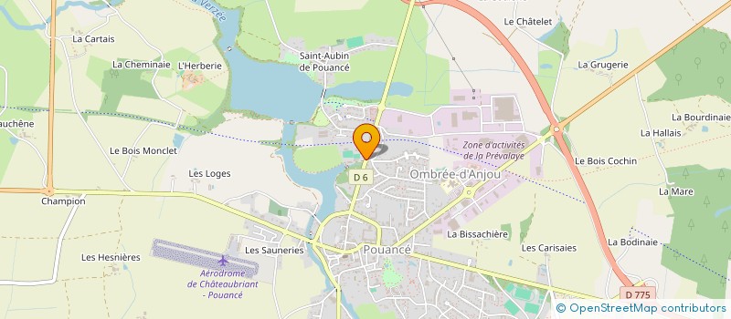 localisation de l'entreprise ASS  JEANNE D ARC à OMBREE D'ANJOU