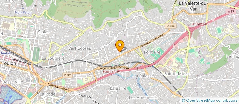 localisation de l'entreprise ASS JEREMY  TOULON