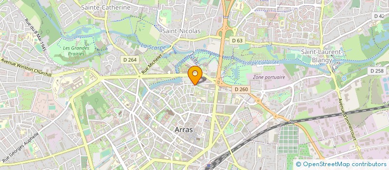 localisation de l'entreprise ASS JEUNES ARTISTES & PATRIMOINE à ARRAS