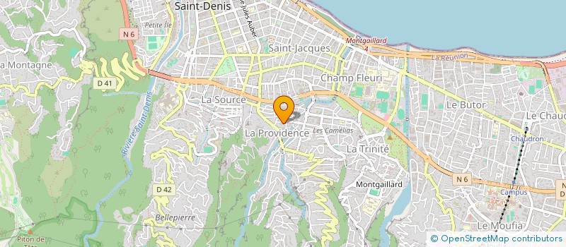 localisation de l'entreprise ASS JEUNES DE PAMANDZI DE LA REUNION à SAINT-DENIS