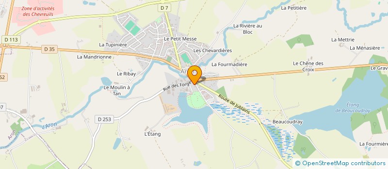 localisation de l'entreprise ASS JEUNES EN AVENTURE à ARON