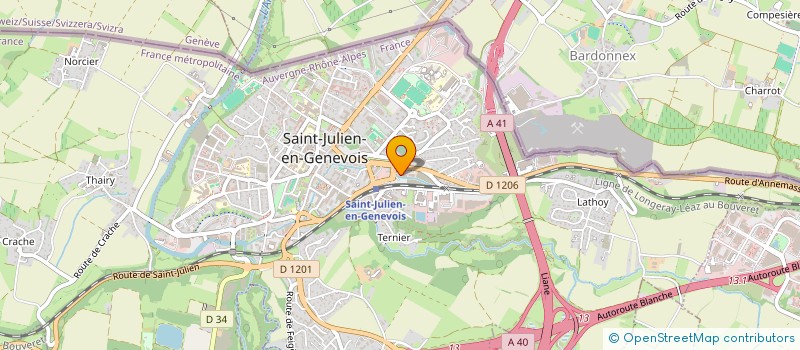 localisation de l'entreprise ASS JEUNES SAPEURS POMPIERS CANTON ST JULIEN EN GENEVOIS à SAINT-JULIEN-EN-GENEVOIS