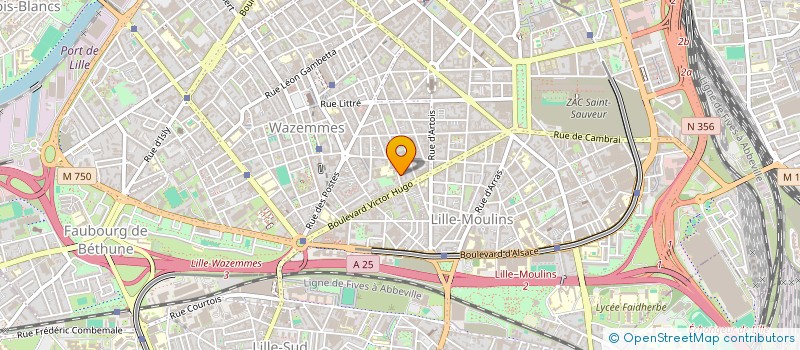 localisation de l'entreprise ASS JEUNESS OUVRIER CHRETIEN LILLE & ENV à LILLE