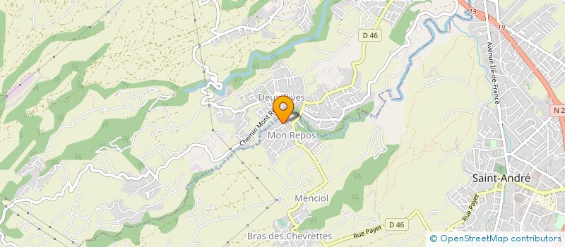 localisation de l'entreprise ASS JEUNESSE DE L'ETOILE DE L'EST  SAINT-ANDRE