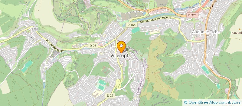 localisation de l'entreprise ASS JEUNESSE DU PAYS-HAUT  VILLERUPT