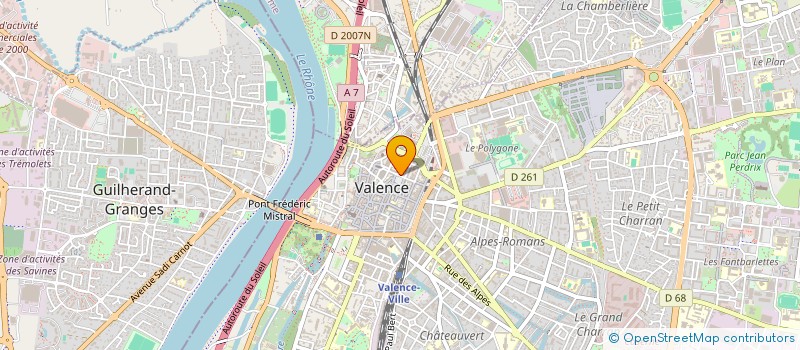 localisation de l'entreprise ASS JEUNESSE OUVRIERE CHRETIENNE DROME ARDECHE à VALENCE