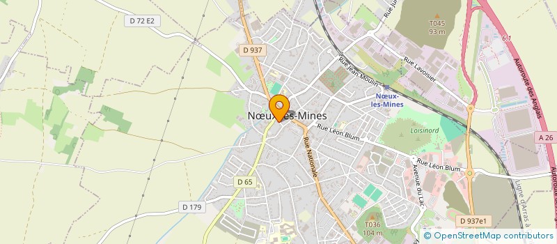 localisation de l'entreprise ASS JEUNESSE OUVRIERE DE L ARTOIS à NŒUX-LES-MINES